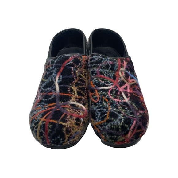 Dansko Clogs Women’s‎ Size 37 EU Multicolour Yarn Design Wool Scribble Shoes - Picture 3 of 9